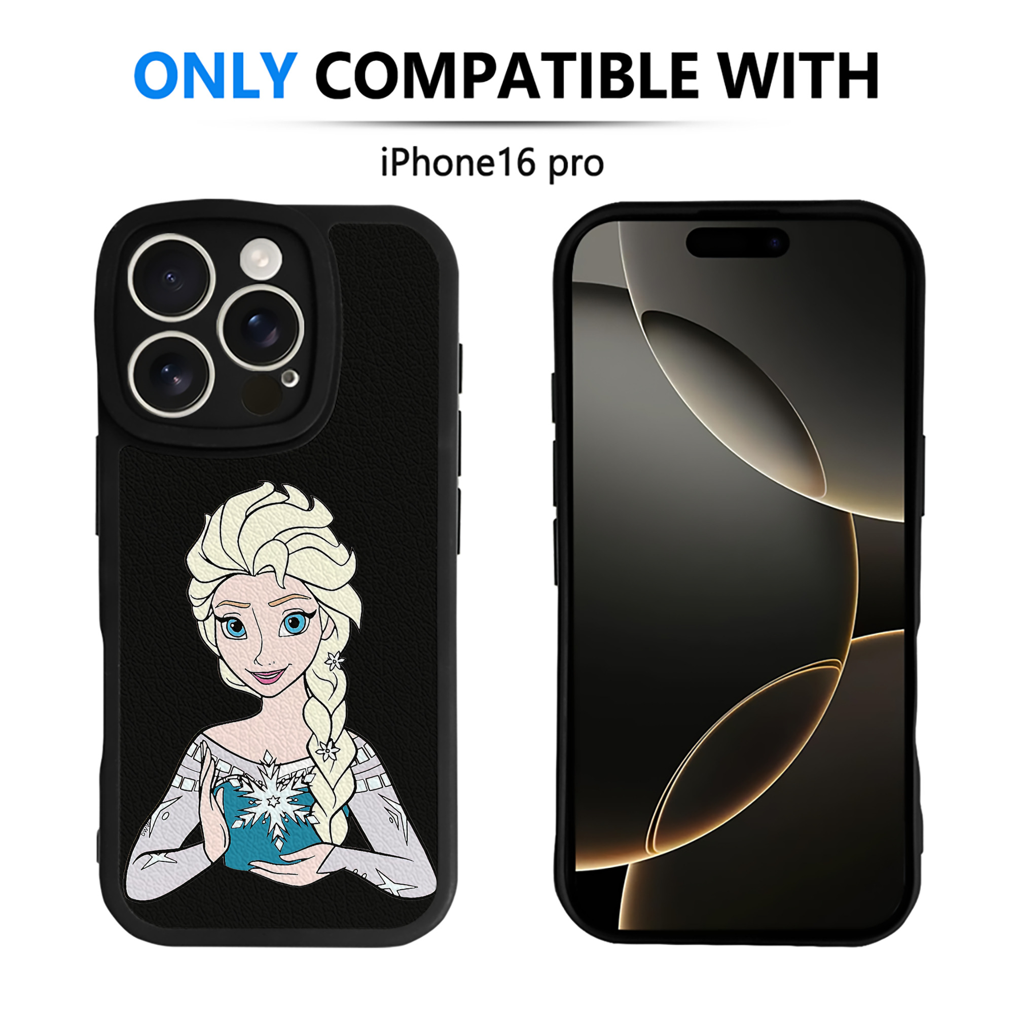 （画像用） アナと雪の女王 アンナ エルサ Frozen Anna Elsa 【iPhone 16シリーズ対応】シリコンスマホケース（レザー調） 材質：シリコン